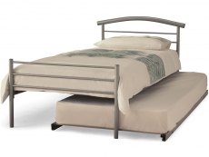 Serene Serene Brennington 3ft Single Silver Metal Guest Bed Frame