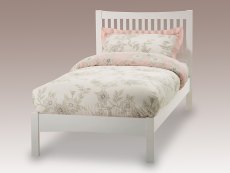 Serene Mya 3ft Single Opal White Wooden Bed Frame