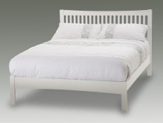 Serene Mya 4ft6 Double Opal White Wooden Bed Frame