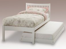 Serene Serene Mya 3ft Single Opal White Wooden Guest Bed Frame