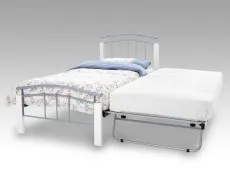 Serene Serene Tetras 3ft Single Silver and White Metal Guest Bed Frame