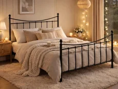 Time Living Alderley Black Metal Bed Frame Time Living Alderley Black Metal Bed Frame