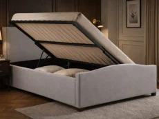 Time Living Time Living Brunswick Sand Fabric Ottoman Bed Frame