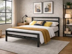 Time Living Time Living City Block Black Metal Bed Frame