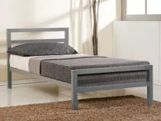 Time Living Time Living City Block 3ft Single Grey Metal Bed Frame