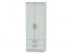 Welcome Welcome Knightsbridge Matt Grey 2 Door 2 Drawer Double Wardrobe (Assembled)