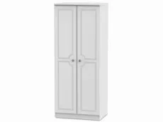 Welcome Welcome 2ft6 Pembroke White Ash 2 Door Double Wardrobe (Assembled)