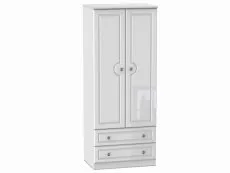 Welcome Welcome Pembroke White High Gloss 2 Door 2 Drawer Double Wardrobe (Assembled)