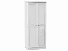 Welcome Welcome Pembroke White High Gloss 2 Door Double Wardrobe (Assembled)