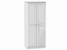 Welcome Welcome Pembroke White High Gloss 2 Door Tall Double Wardrobe (Assembled)