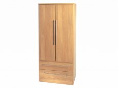 Welcome 2ft6 Sherwood 2 Door 2 Drawer Tall Double Wardrobe (Assembled)