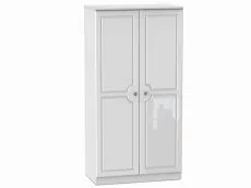 Welcome Welcome Pembroke White High Gloss 2 Door Double Wardrobe (Assembled)