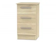 Welcome Welcome Contrast 3 Drawer Bedside Table (Assembled)