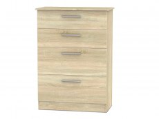 Welcome Contrast 4 Drawer Deep Chest of Drawers (Assembled)