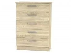 Welcome Welcome Contrast 5 Drawer Chest of Drawers (Assembled)