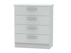 Welcome Welcome Knightsbridge Matt Grey 4 Drawer Chest of Drawers (Assembled)