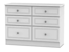 Welcome Welcome Pembroke White Ash 3+3 Drawer Midi Chest of Drawers (Assembled)