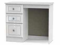 Welcome Welcome Pembroke White High Gloss Single Pedestal Dressing Table (Assembled)