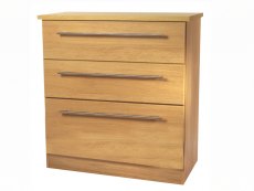 Welcome Sherwood 3 Drawer Deep Low Chest of Drawers (Assembled)