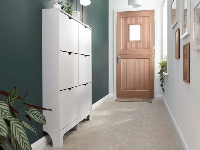 GFW Osaka White 6 Drawer Narrow Shoe Cabinet
