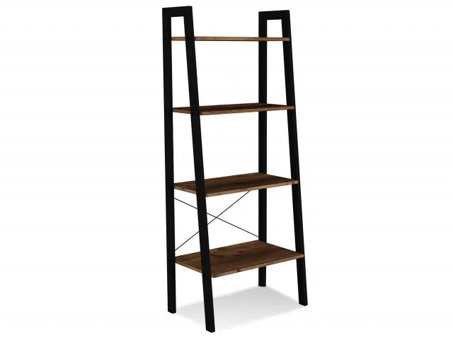 LPD Ealing Black and Rustic Pine Ladder Shelving Unit thumbnail