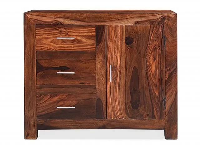 Archers Santa Clara 1 Door 3 Drawer Acacia Compact Wooden Sideboard Assembled thumbnail