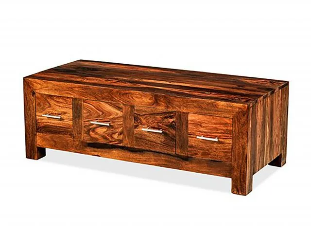 Archers Santa Clara 4 Drawer Acacia Wooden Coffee Table Assembled thumbnail