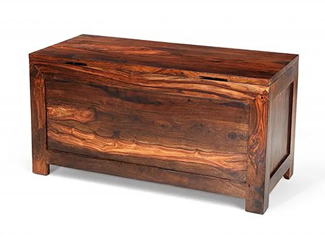Archers Santa Clara Acacia Wooden Blanket Box Assembled thumbnail