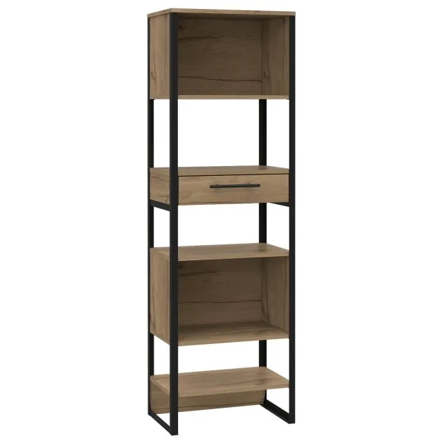 Photos - Display Cabinet / Bookcase Core Products Core Brooklyn Pine Effect Tall Narrow 1 Drawer Bookcase bookcases 