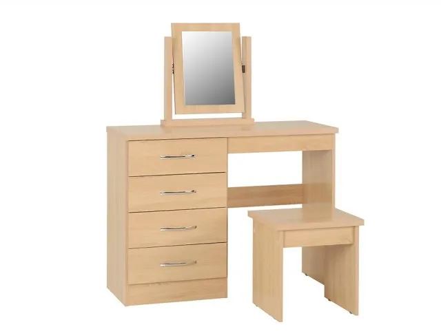 Photos - Dressing Table Seconique Nevada Sonoma Oak 4 Drawer Pedestal  and Stool dre