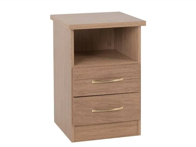 Photos - Storage Сabinet Seconique Nevada Rustic Oak 2 Drawer Bedside Table bedsidetables&cabinets