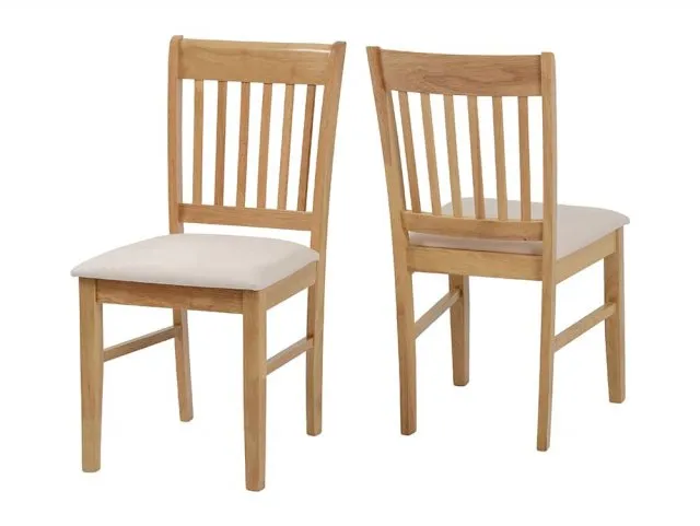 Seconique Oxford Oak Set of 2 Dining Chairs thumbnail
