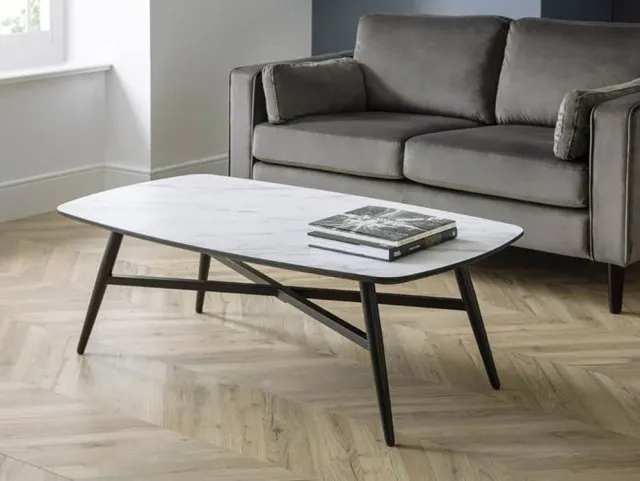 Photos - Coffee Table Julian Bowen Caruso Marble Effect  coffeetables 