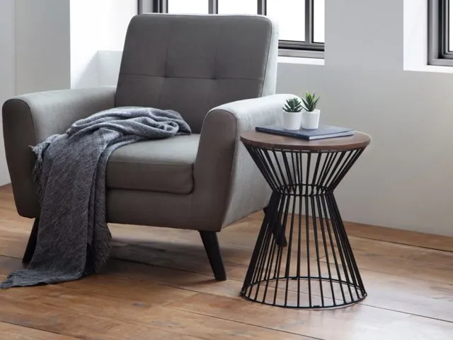 Photos - Coffee Table Julian Bowen Jersey Walnut Effect Lamp Table lamptables 