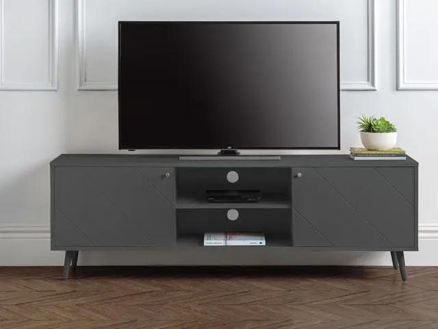 Julian Bowen Moritz Grey 2 Door TV Cabinet