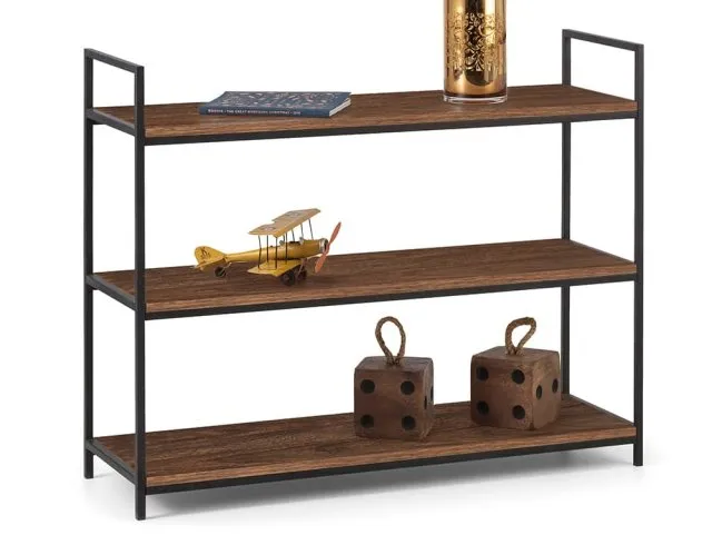 Julian Bowen Tribeca Walnut Effect Low Bookcase