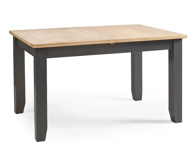 Julian Bowen Bordeaux 140cm Grey and Oak Extending Dining Table