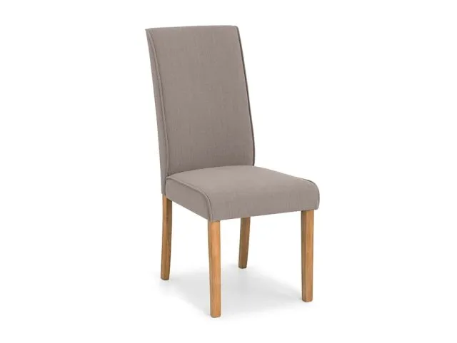 Julian Bowen Seville Set of 2 Taupe Fabric Dining Chairs