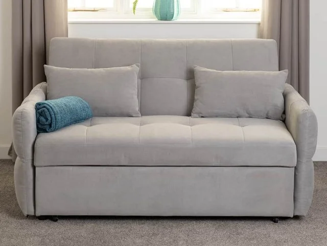 Seconique Chelsea Silver Fabric Sofa Bed thumbnail