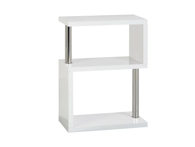 Photos - Dresser / Chests of Drawers GLOSS Seconique Charisma White  and Chrome Shelving Unit storageunits 