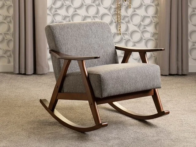Seconique Kendra Grey Fabric Rocking Chair thumbnail