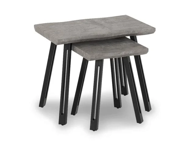 Seconique Quebec Wave Concrete Effect Nest of Tables