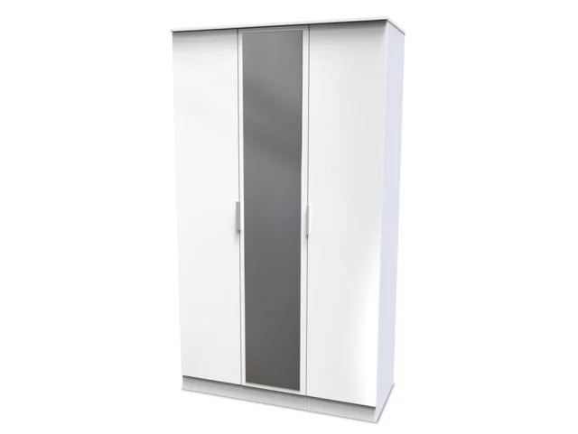 Welcome Plymouth 3 Door Tall Mirrored Triple Wardrobe Assembled thumbnail