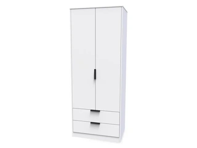 Welcome Diego 2 Door 2 Drawer Tall Double Wardrobe Assembled thumbnail