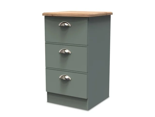 Welcome Victoria 3 Drawer Bedside Table Assembled thumbnail