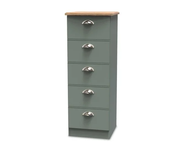 Welcome Victoria 5 Drawer Tall Narrow Chest of Drawers Assembled thumbnail
