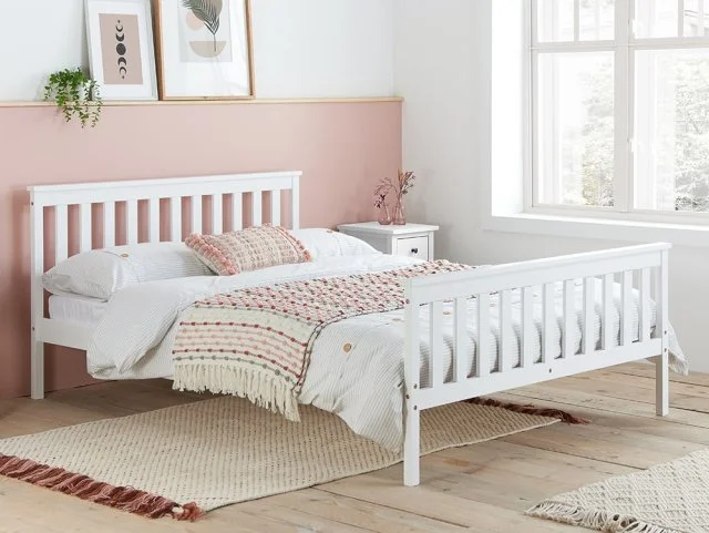 Birlea Oxford 4ft Small Double White Wooden Bed Frame