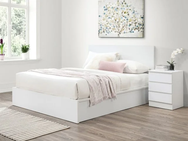 Birlea Furniture & Beds - Birlea Oslo White Wooden Ottoman Bed Frame - 4ft6 Double thumbnail