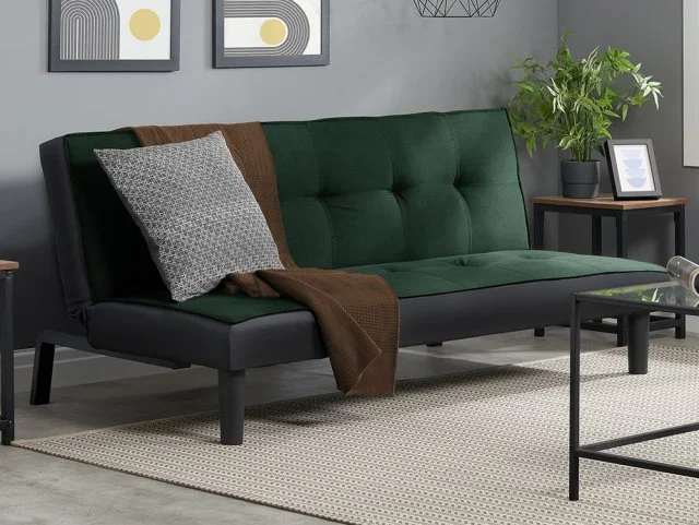 Birlea Furniture & Beds - Birlea Aurora Green Velvet Sofa Bed thumbnail