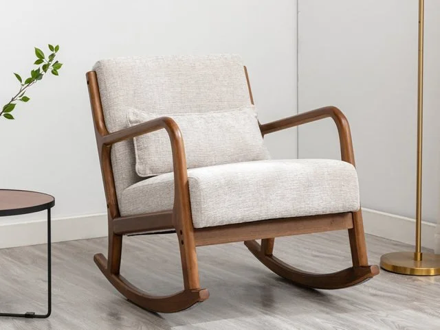 Kyoto Inca Natural Fabric Rocking Chair thumbnail